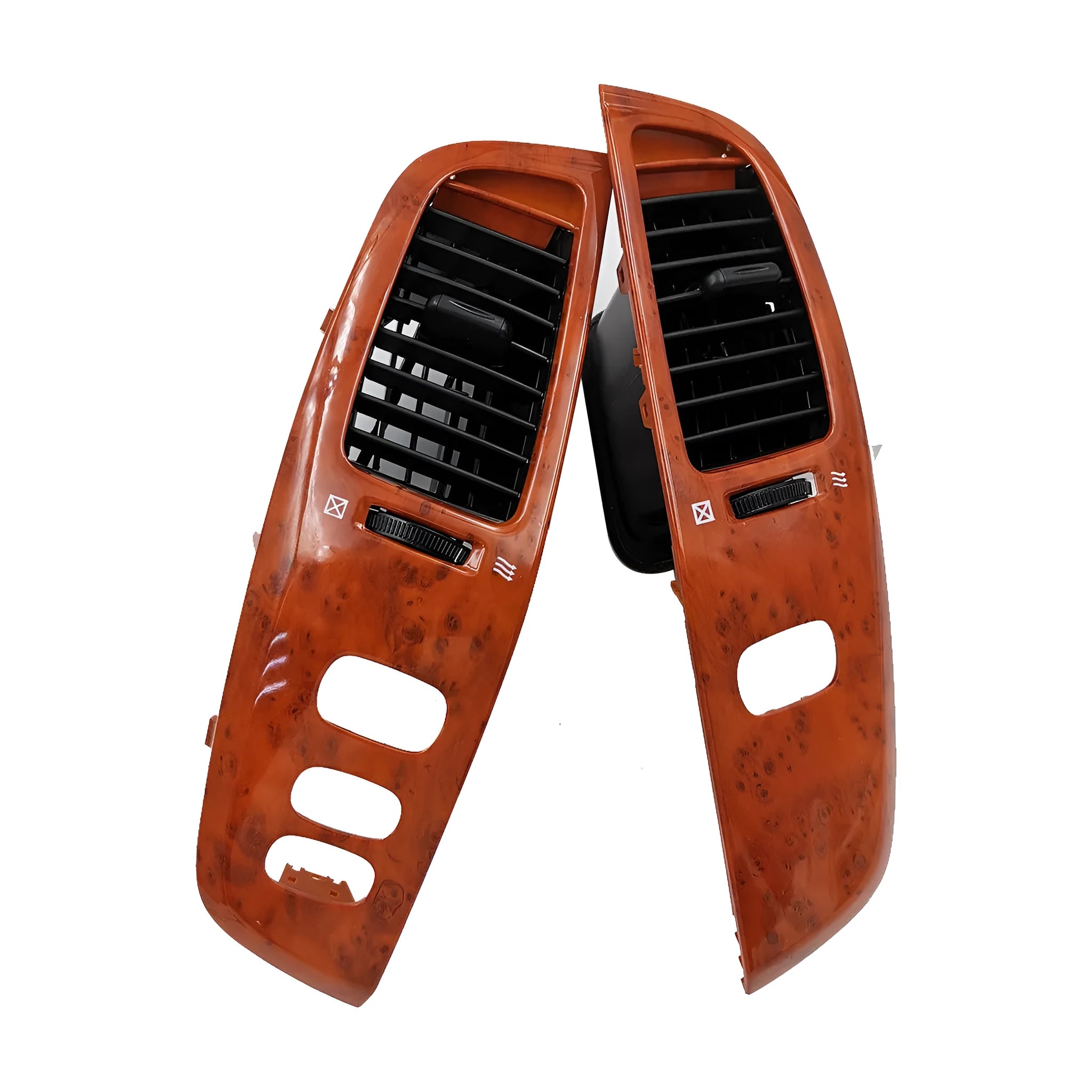 Peach wood colour ABS air outlet replacement panel for vehicle dashboard vent