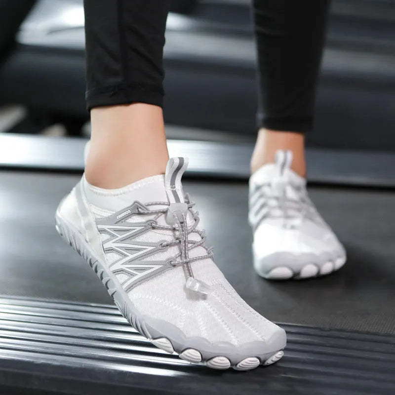Lightweight non-slip indoor training sneakers in five colour options with mesh lining