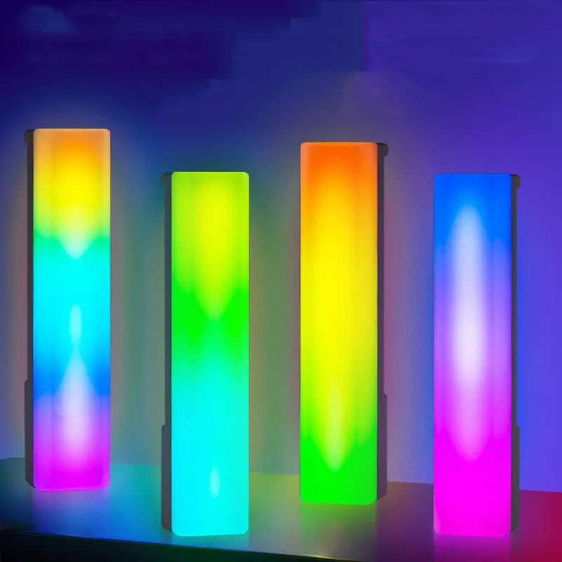 3D RGB music voice-activated rhythm lamp in black or white shell for PC gaming decor