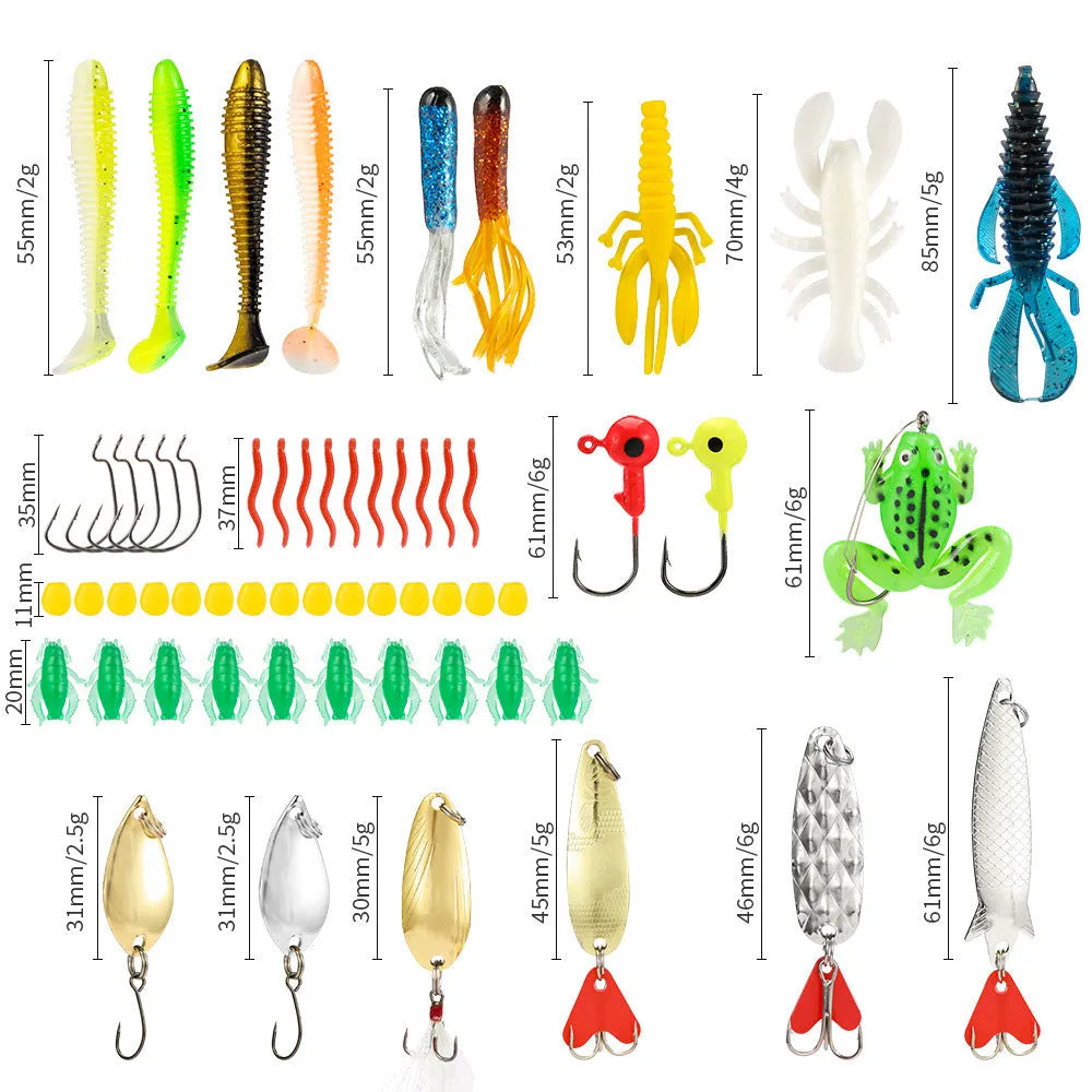 24-piece metal Christmas Mino Bog fishing lure set in blind box with various hook sizes