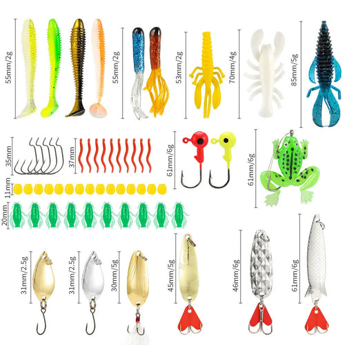 24-piece metal Christmas Mino Bog fishing lure set in blind box with various hook sizes