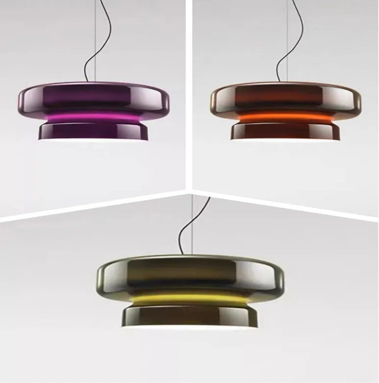 Modern glass chandelier ceiling light with multiple colour options for bedroom and commercial lighting