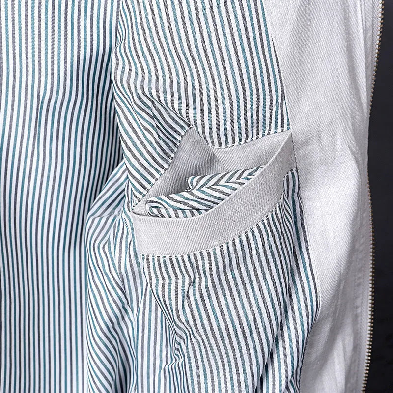Men's thin cotton linen jacket in heather gray, grass green, or blue colours with regular fit