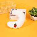 Colourful half moon U-shaped cloth pillow for cats and small dogs to sleep on.