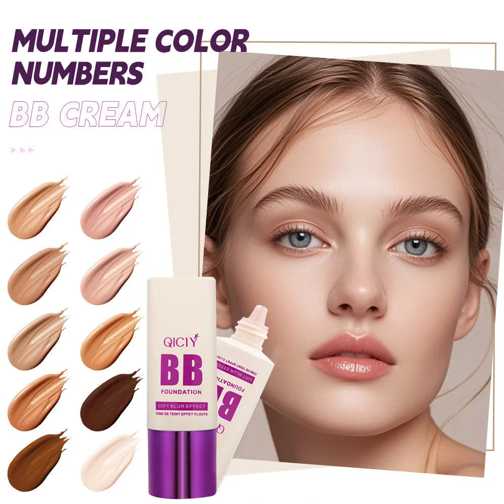Feeding bottle liquid foundation concealer BB cream in 10 colour shades for brightening skin tone