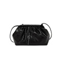 Simple hair clip shoulder crossbody bag in shell shape made from PU leather, shown in rose red colour.
