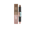 2-in-1 outline highlighter highlighter repair pen in compact packaging with 7g net content, packing size 2.2 x 11 cm, in ivory white dark brown