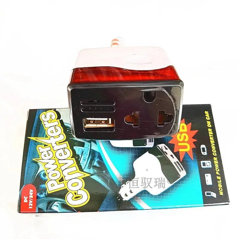 Car cigarette lighter USB power supply with wireless charging pad model 011C
