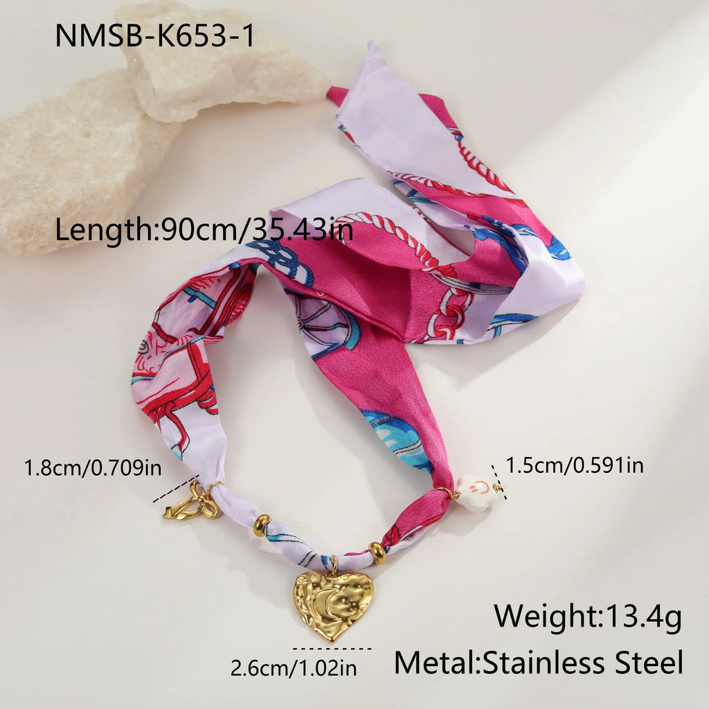 Stainless steel necklace and bracelet set with geometric pendant, 18K electroplated finish
