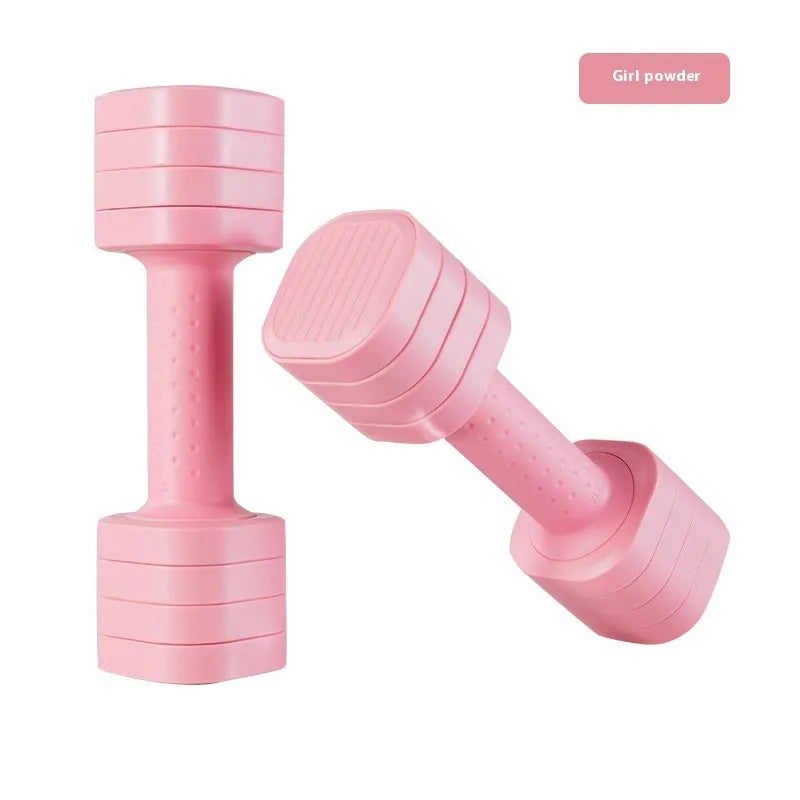 Women's detachable dumbbell set in pink colour with 5lb weight marking