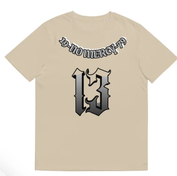 Man wearing a black casual T-shirt with a 3D digital print design on the front.