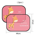 Electrostatic adsorption car side window sunshade in animal-themed pair sizes with nylon mesh material