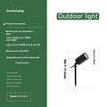Aluminium outdoor ground lamp with LED lighting for garden pathways