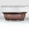 Handmade antique crabapple shaped purple clay flower pot, large size 74cm long.