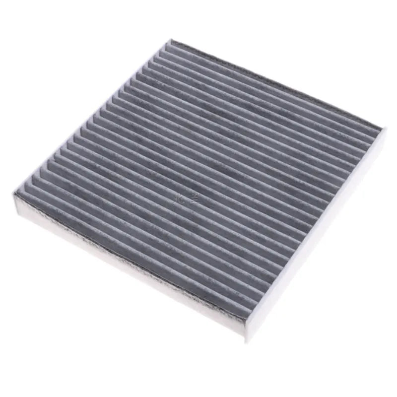 Grey air conditioning filter element for Geely cars, measuring 215mm by 210mm.