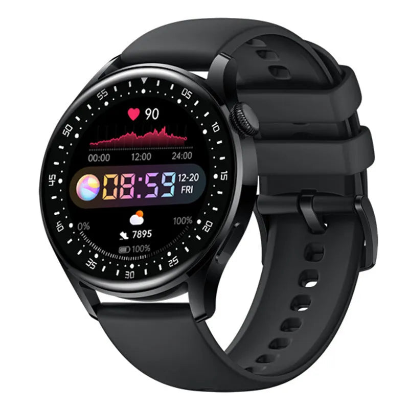 Smart watch ring with health monitoring and payment functions on silicone wristband