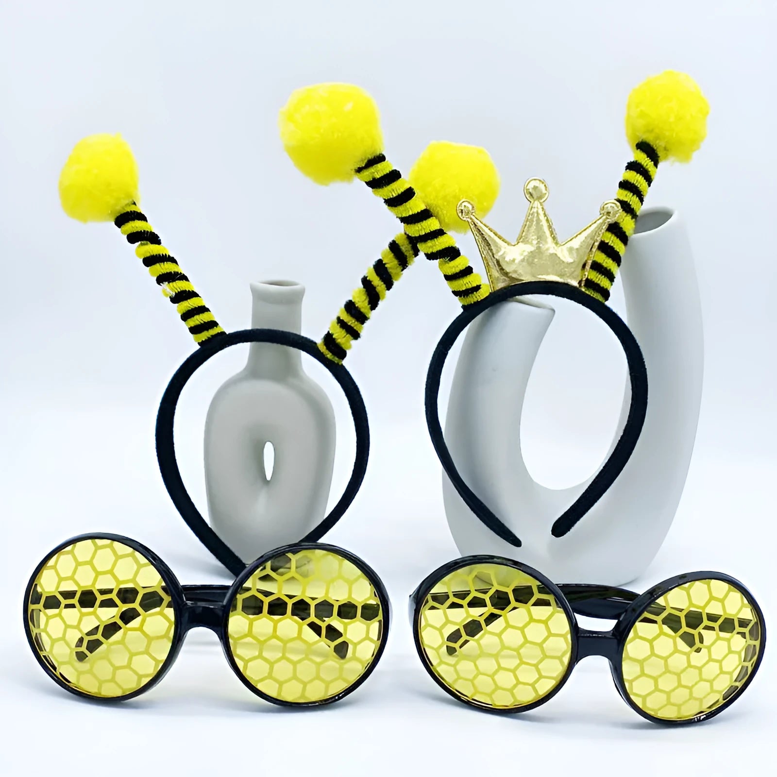 Yellow bees dress up headband and glasses costume accessory set for children