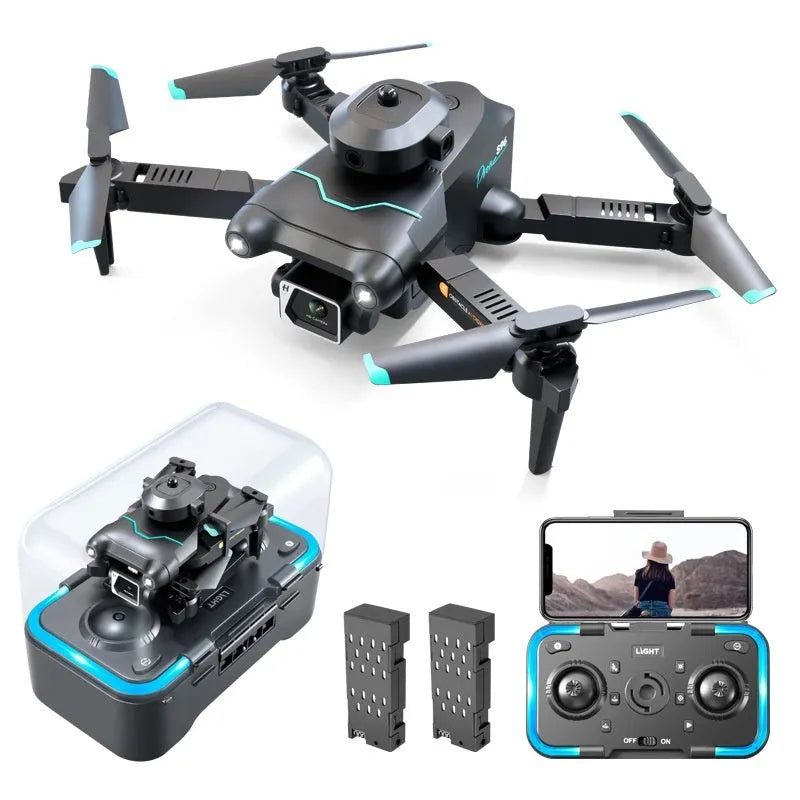 Fully obstacle avoidance four-axis drone with optical flow hover and dual camera for aerial photography