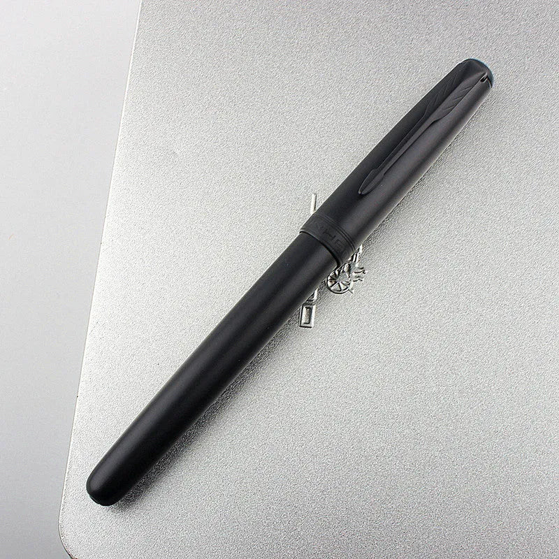 Stainless steel ball pen with 0.5mm fine point, black gold clip option