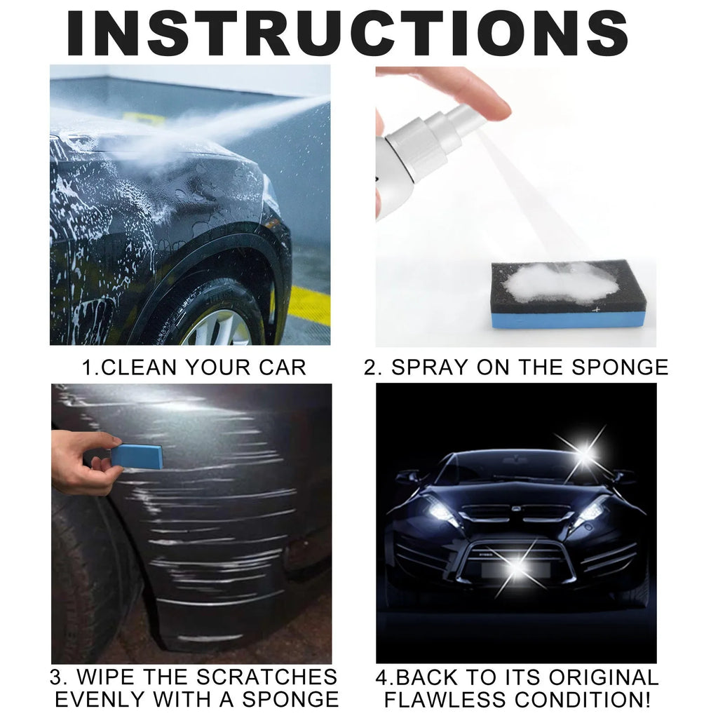Car scratch repair spray canister for paint surface scratch removal and sealing