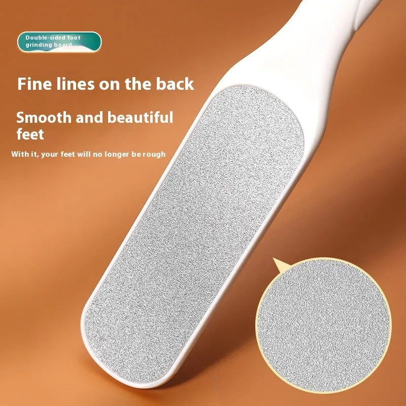 Double-sided stainless steel foot grinder for callus removal
