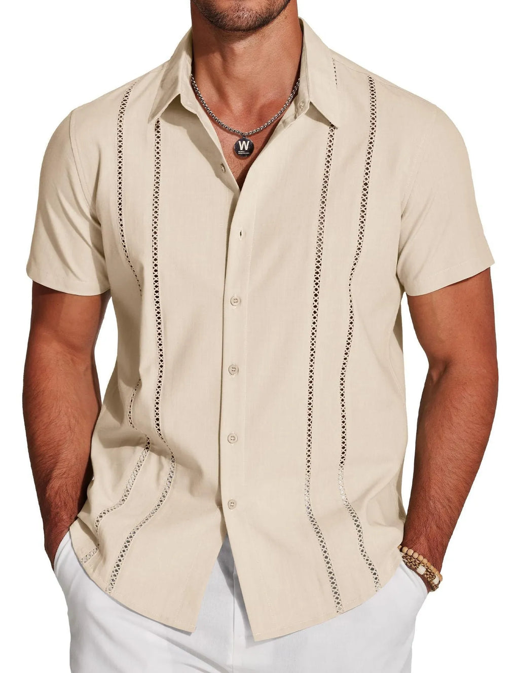 Men's slim fit digital printed short sleeve shirt with button front, available in multiple colours and sizes S to 6XL