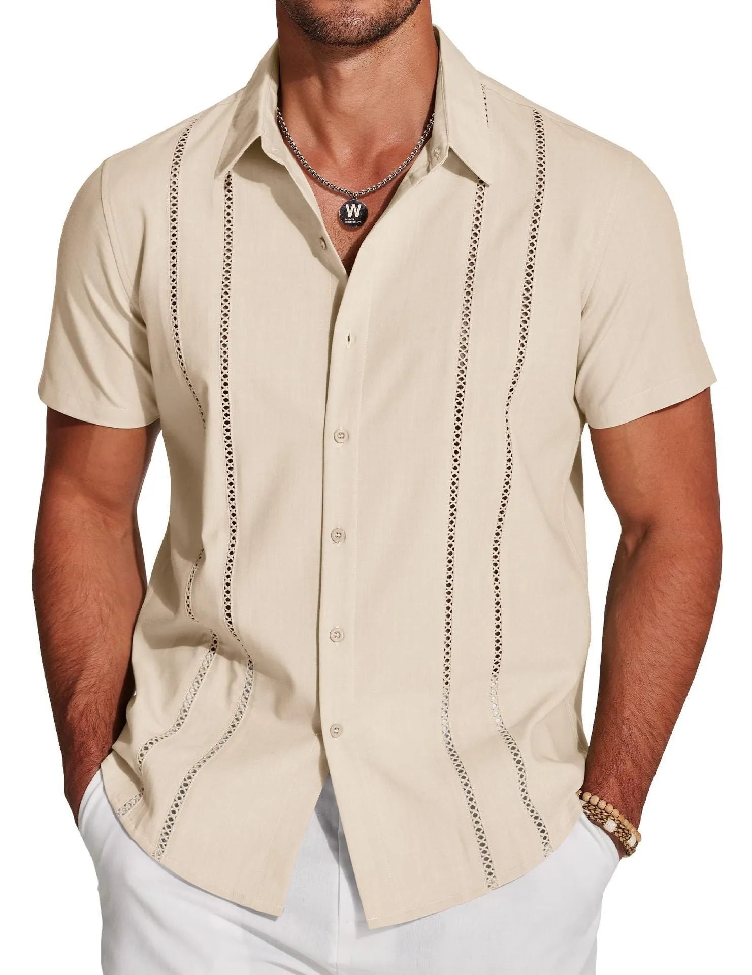 Men's slim fit digital printed short sleeve shirt with button front, available in multiple colours and sizes S to 6XL
