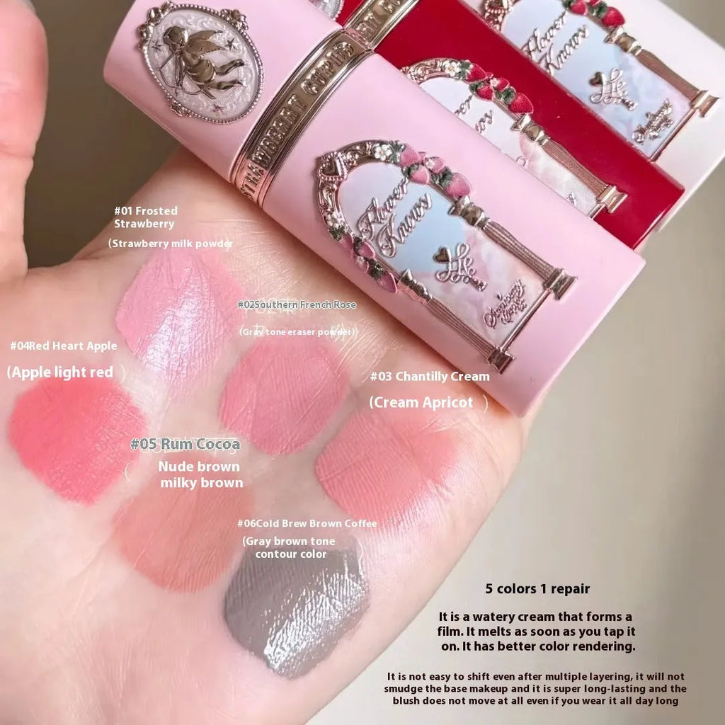Strawberry Cupid Series Liquid Blush bottle shown in one of six available shades.