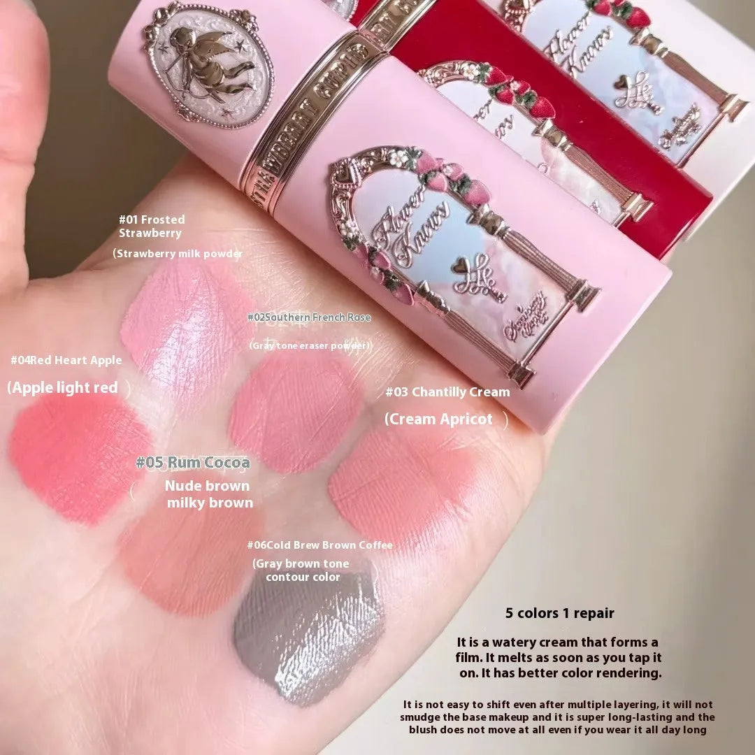 Strawberry Cupid Series Liquid Blush bottle shown in one of six available shades.
