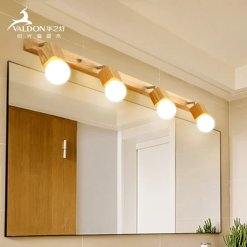 Mirror cabinet LED wall lamp 24cm with warm white and tricolour light options for bedroom use