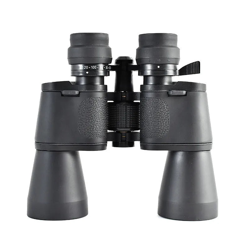 Outdoor binoculars with continuous 20-120x zoom and 100mm objective lens for wildlife observation
