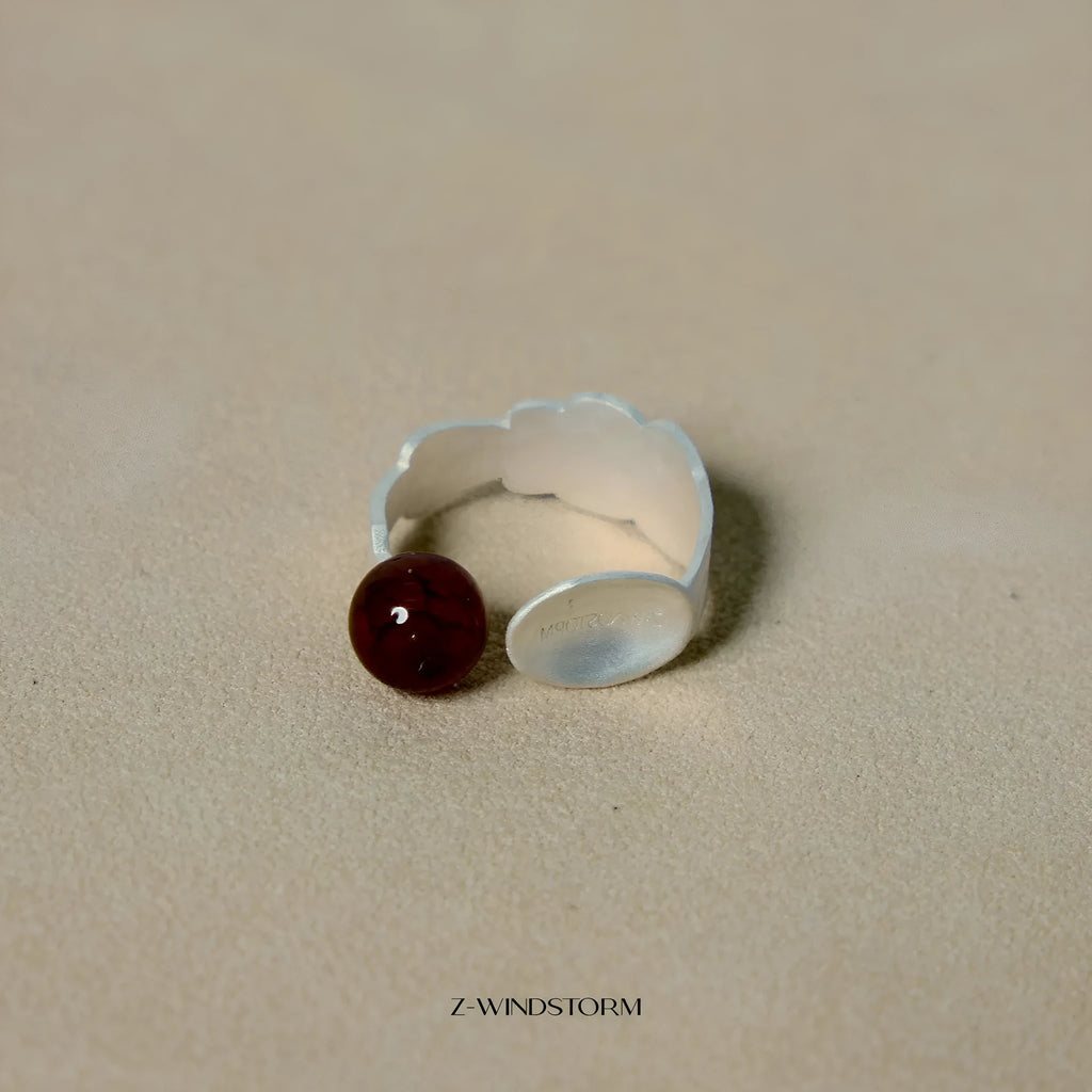 Alloy electroplated ring and bracelet set with diamond design, small round spoon shape