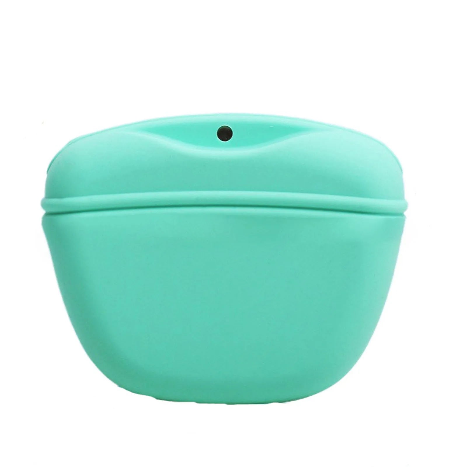 Silicone pet treat bag with clip and magnetic opening for dog training snacks
