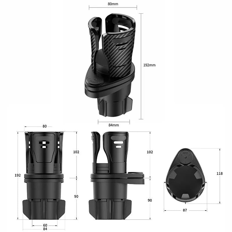 ABS plastic car cup holder modification in carbon fibre finish