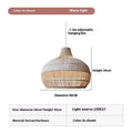Rattan woven chandelier with 60cm diameter in a pastoral Southeast Asian style.