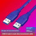 USB 3.0 data cable with nickel-plated connectors available in multiple lengths