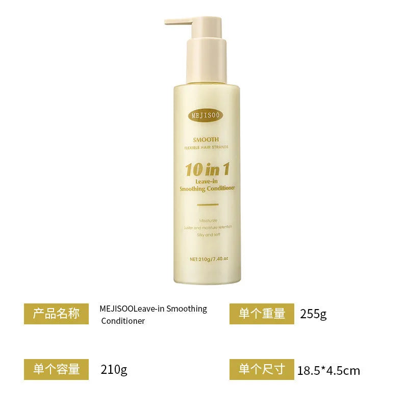 210g bottle of wash-free 10-in-1 hair conditioner for ladies frizzy hair treatment