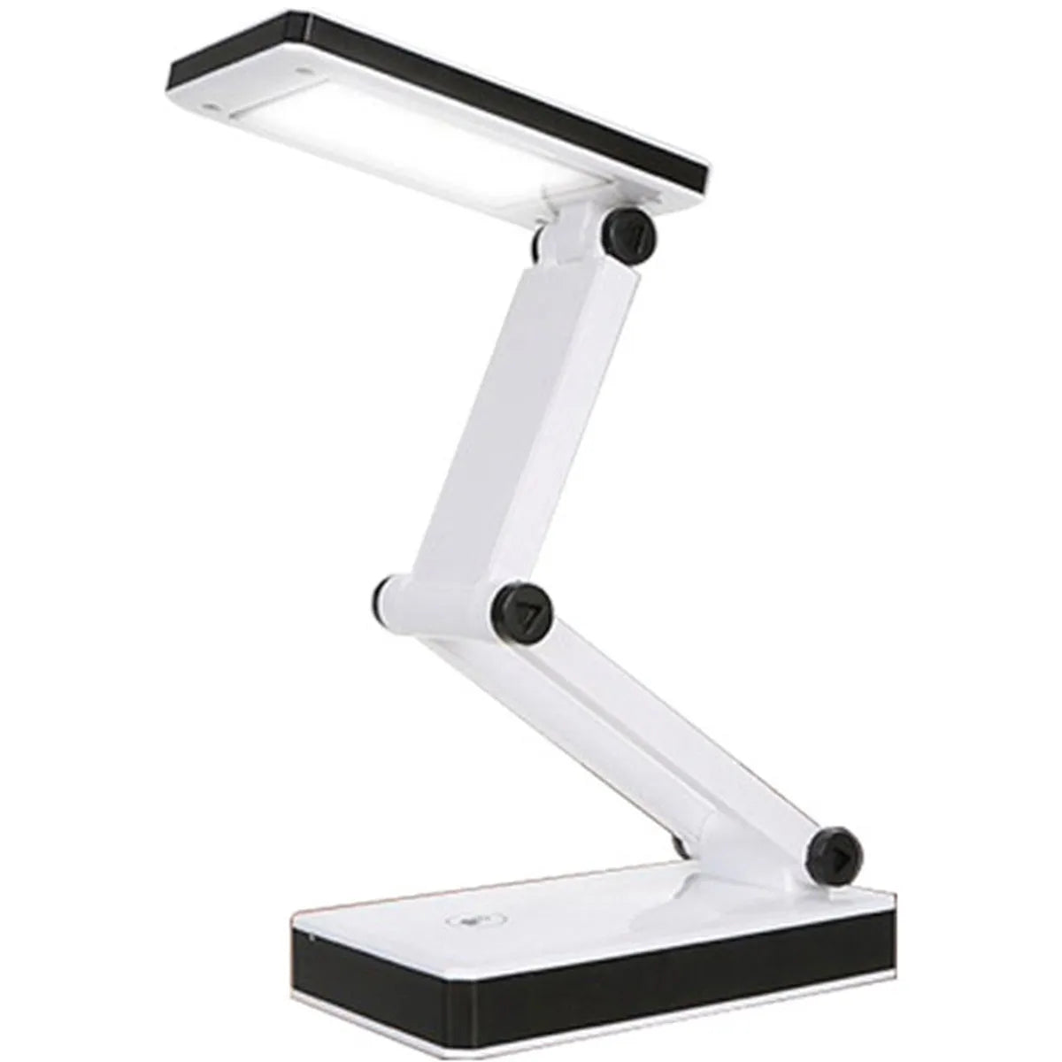 COB mobile phone folding lighting desk lamp black white 120 lumens touch dimming USB battery powered 13.3x7.2x28 cm
