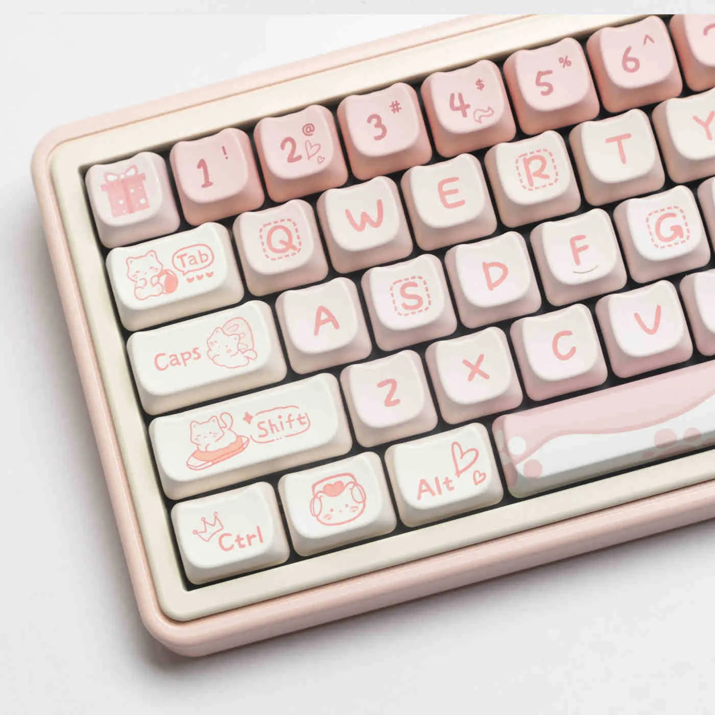 Full set of black PBT key caps for a mechanical keyboard with over 98 keys.