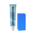 Blue automotive glass oil film remover with soft sponge for car window decontamination
