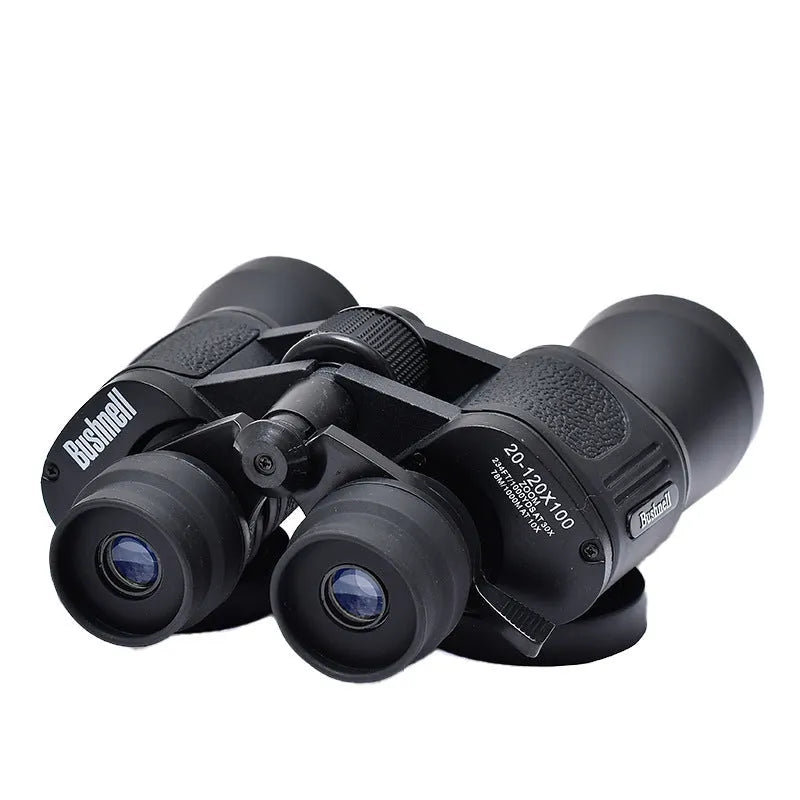 Outdoor binoculars with continuous 20-120x zoom and 100mm objective lens for wildlife observation