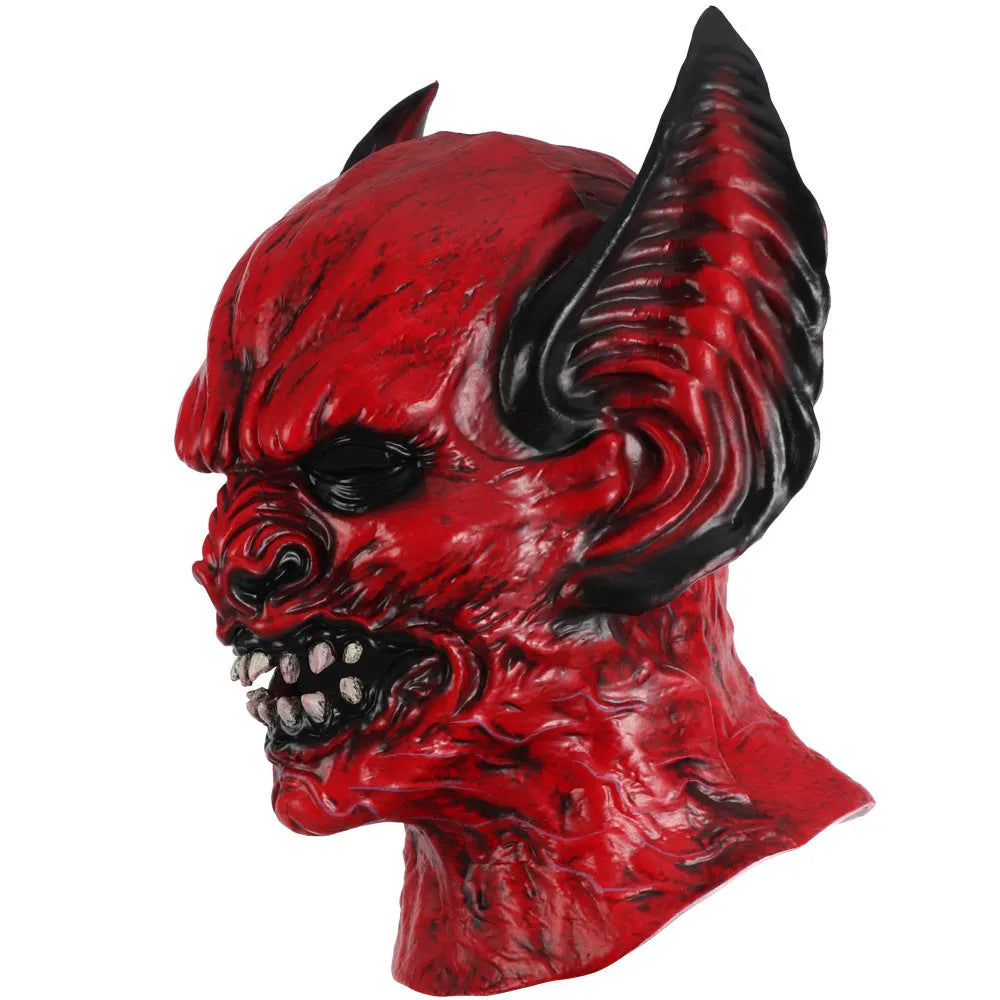 Red bat head cover Halloween horror costume mask RP foam party dress-up accessory