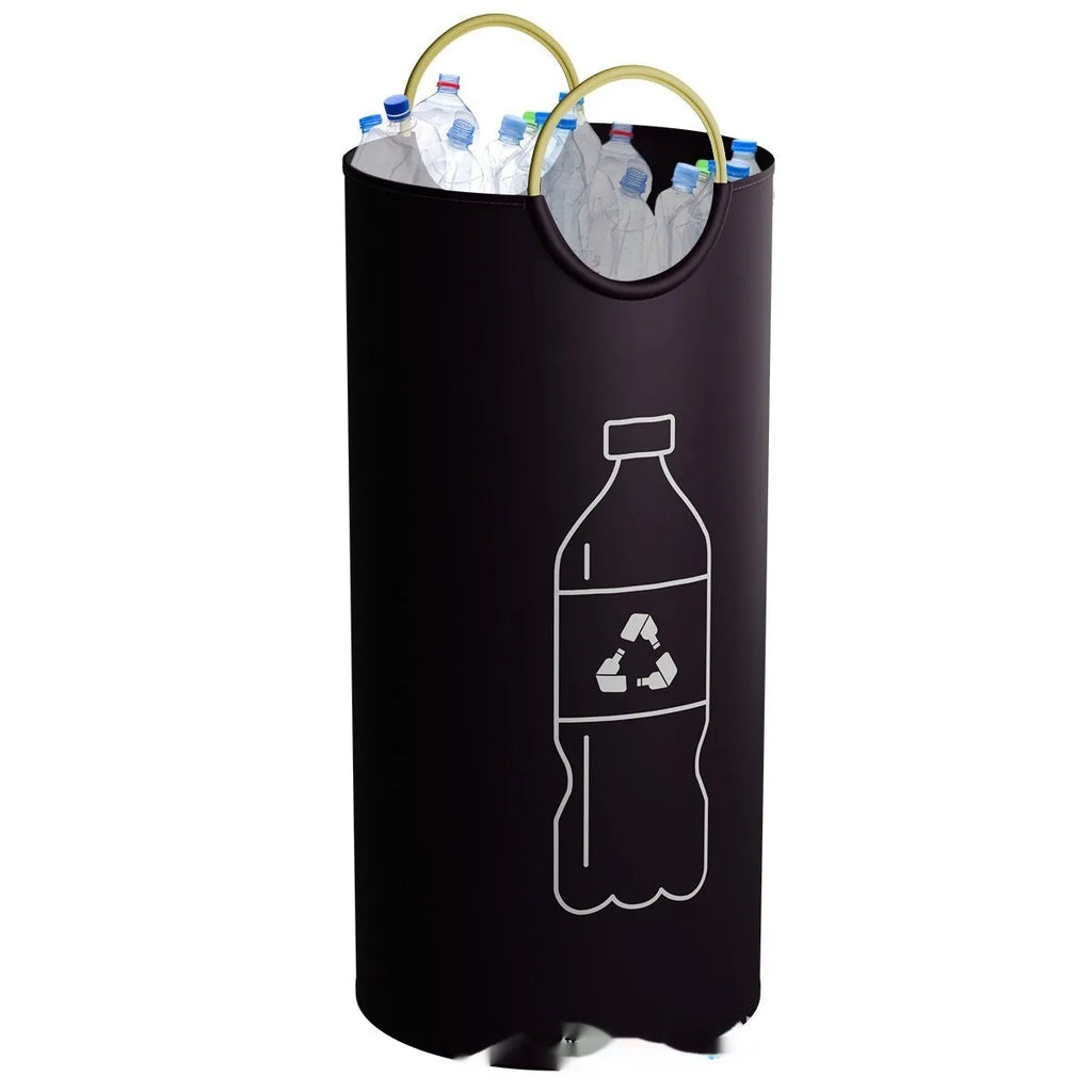 Round portable trash can with 38cm diameter opening and 72cm height