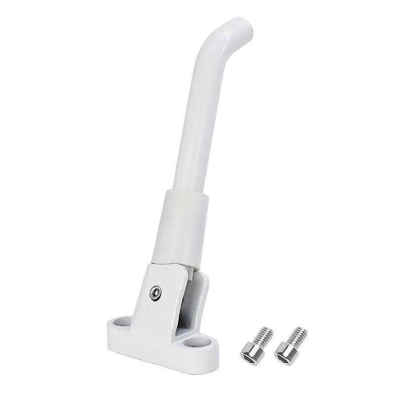 Aluminium alloy foot brace for electric scooter in black with screws and hex wrench