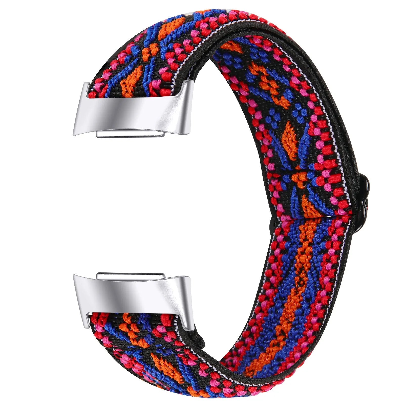 Adjustable printed elastic watch strap for Fitbit Charge 6 in Green Arrow colour, 5.5-8.5 inches fit
