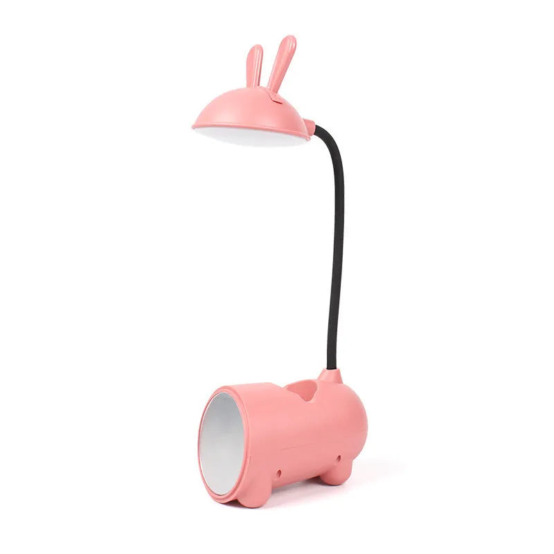 Cartoon design desk lamp with built-in pen container in green colour