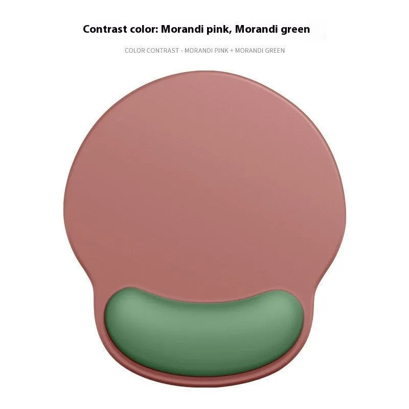 Gradient colour silicone mouse mat with wrist support measuring 220mm by 250mm