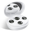 White wireless red light eye beautification instrument with EMS facial massage functionality