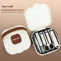 Household nail maintenance kit with stainless steel tools including champagne pliers and oblique pliers