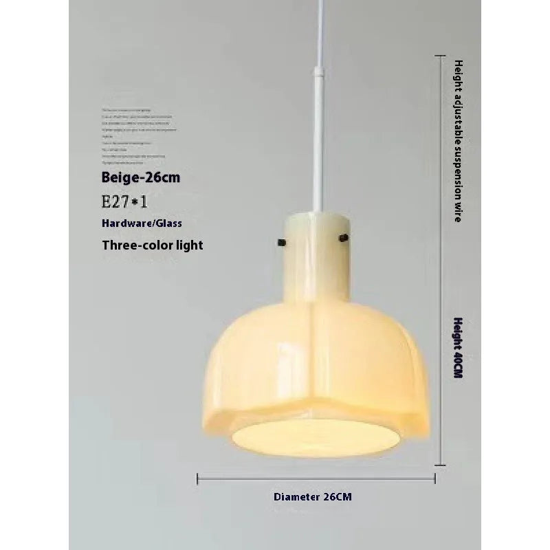 Medieval retro glass bud chandelier pendant light in a choice of six colours for dining room or bedroom